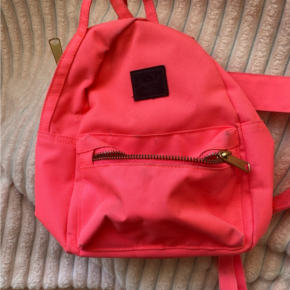herschel neon pink mini bag backpack adult kids teen purse coral pinkie
